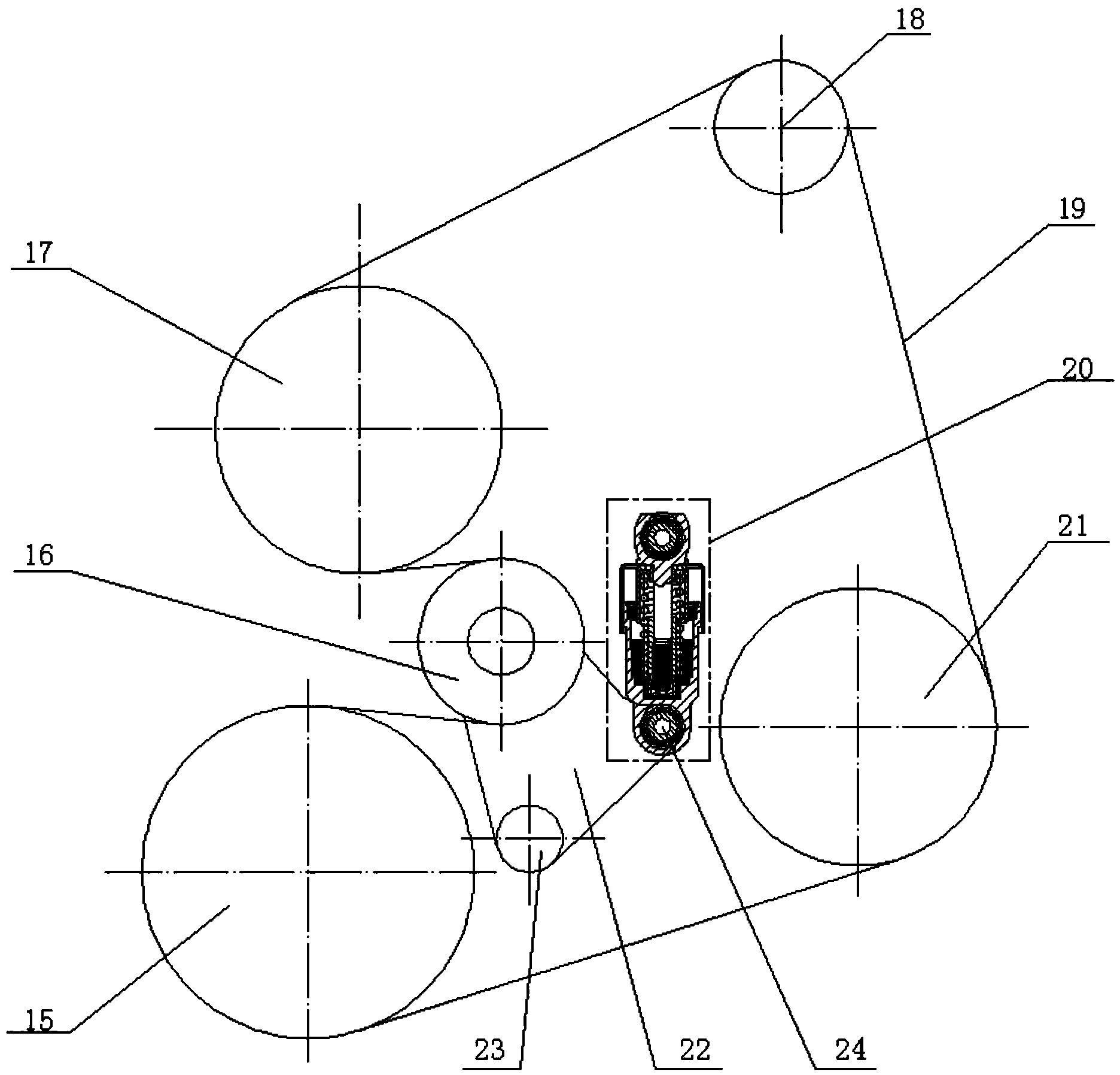 Engine accessory belt hydraulic tensioner