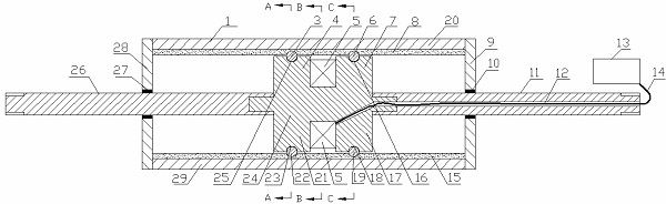 Double-rod magnetorheological elastomer damper