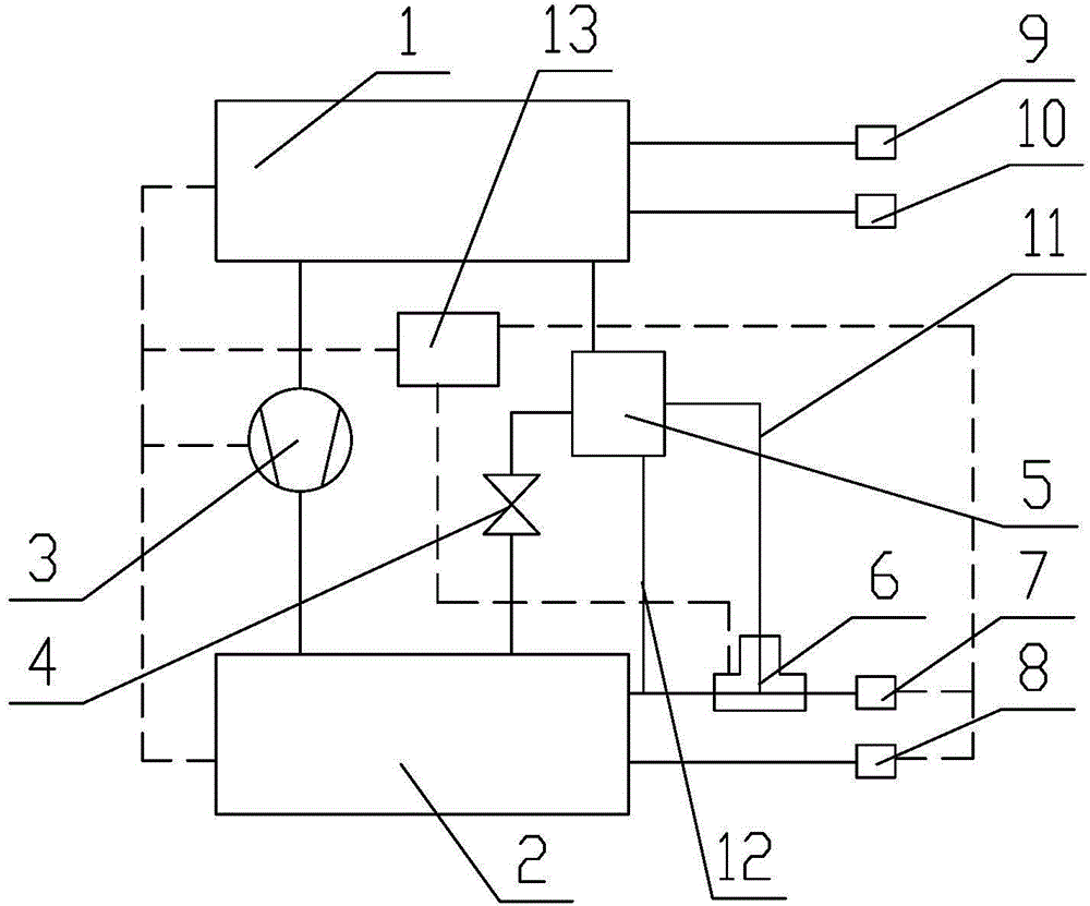 Anti-surge system of centrifugal type refrigerating unit