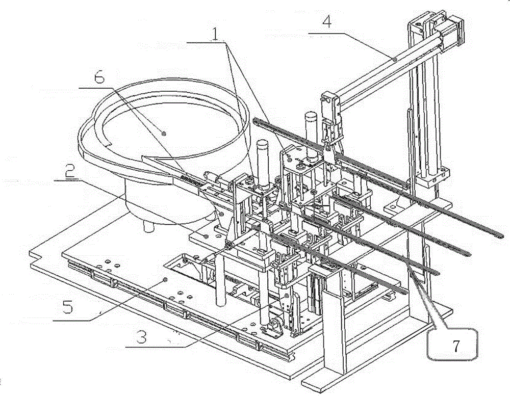 Device for automatically feeding and pressing two end sockets of boneless scraper blade