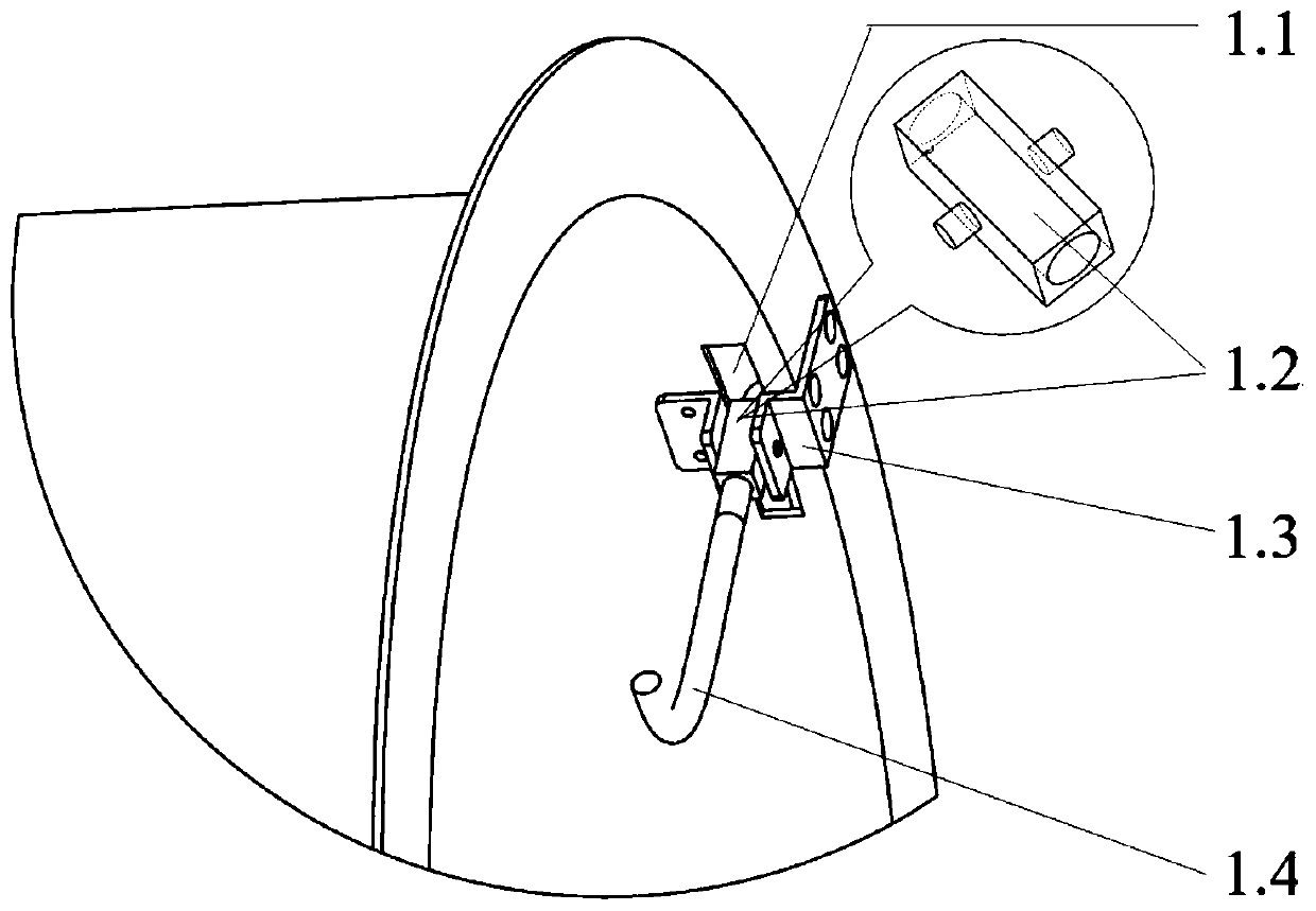 Oscillating type outgoing line anti-bending connecting mechanism and mooring cable take-up and pay-off winch based on connecting mechanism