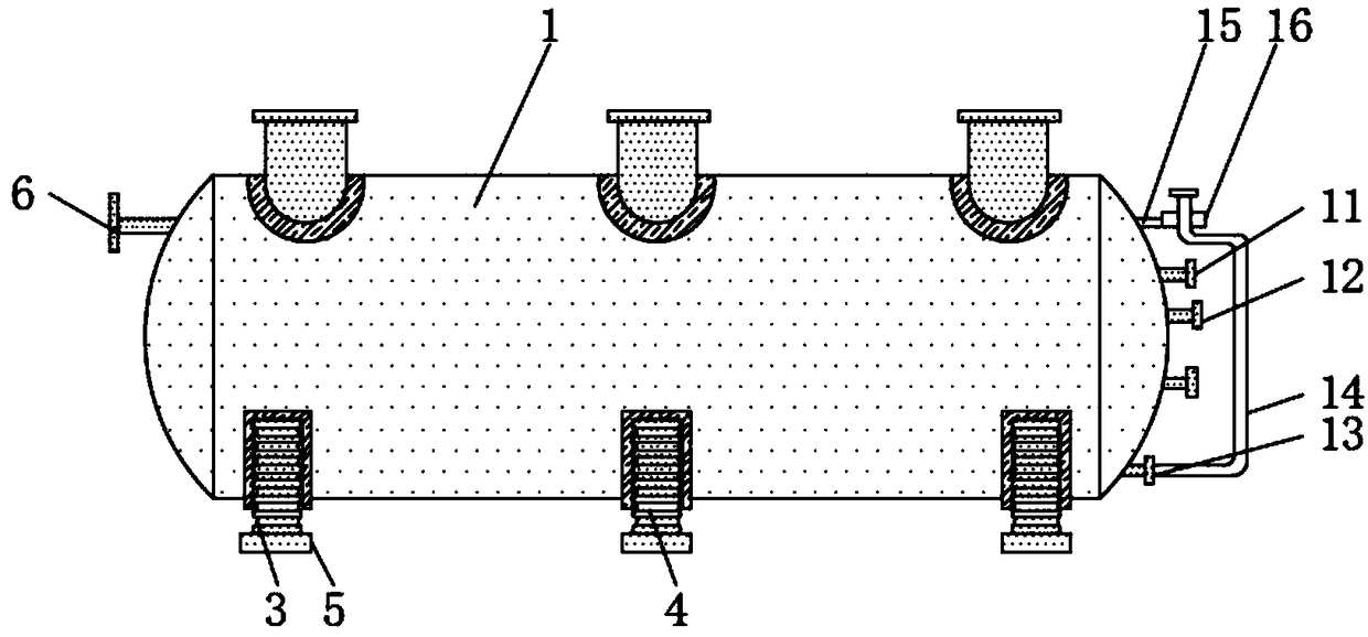 Buried sewage treatment device convenient to use