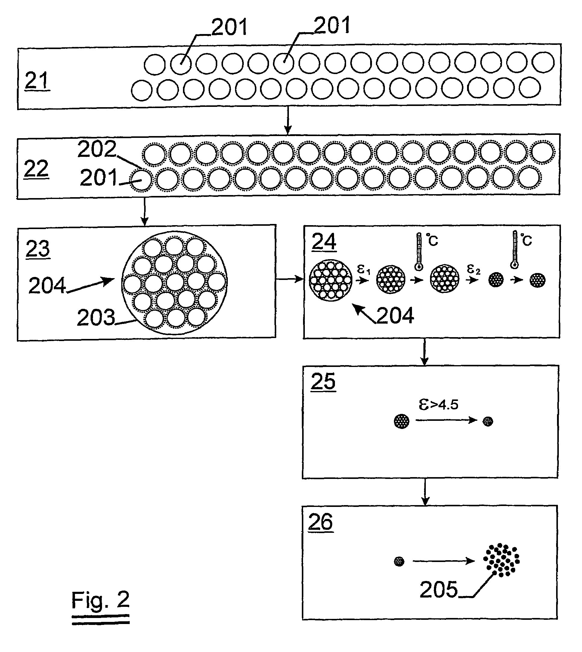 Bundle drawn stainless steel fibers