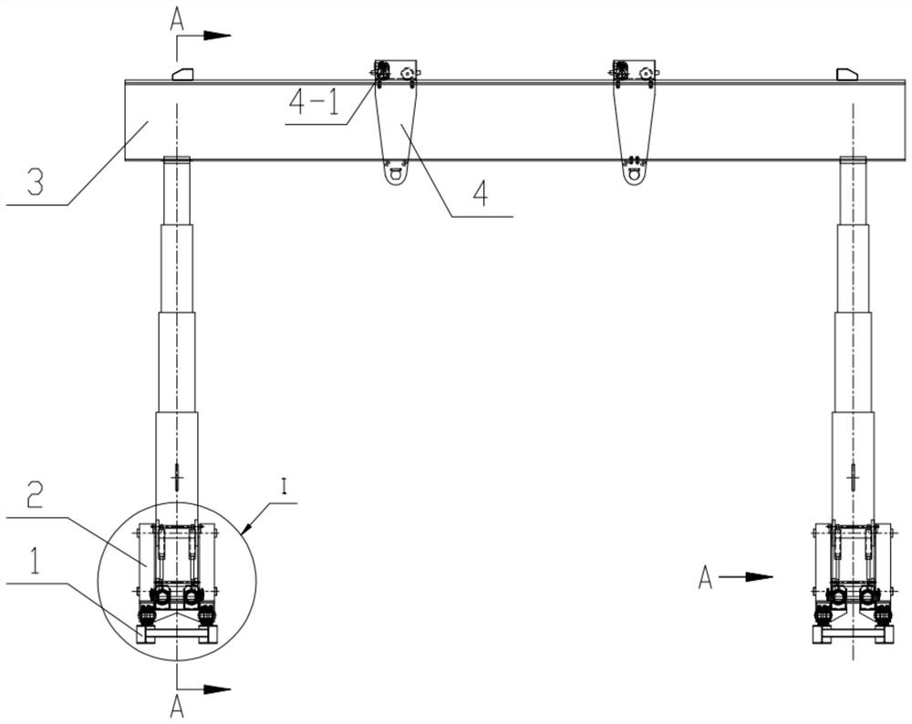 Jacking main engine assembly and modular self-propelled hydraulic jacking device