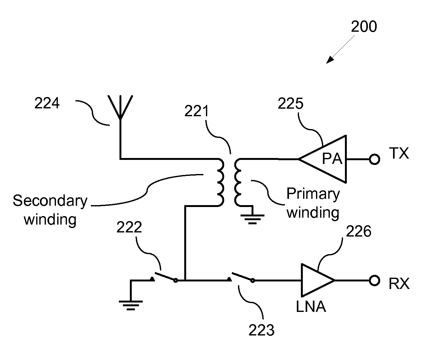 Systems and methods for a spdt switch or spmt switch with transformer