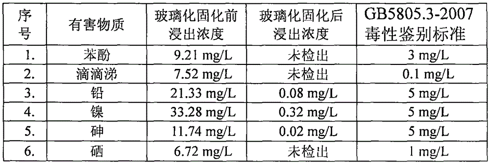 Sludge vitrifaction curing treatment process