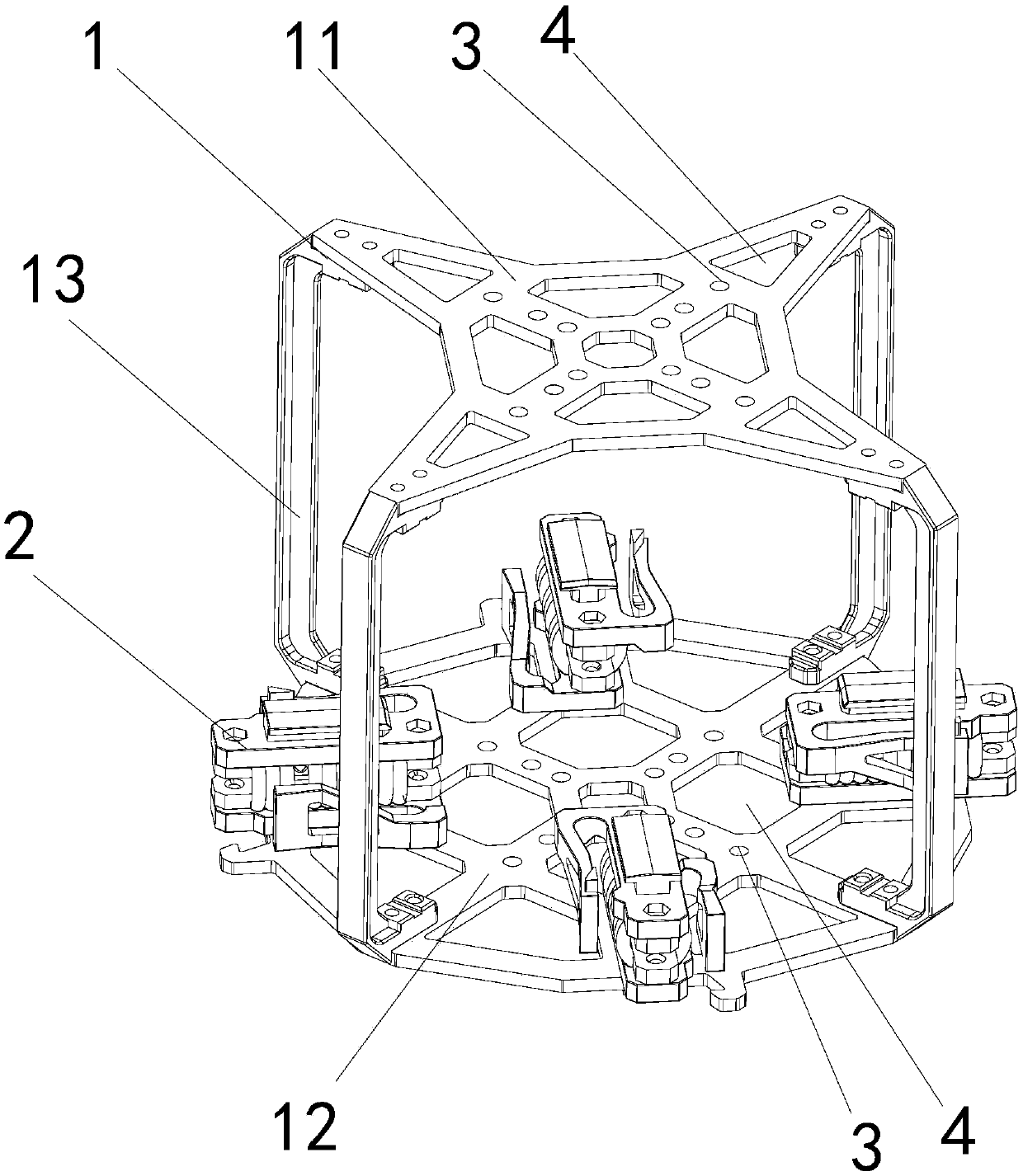 Unmanned aerial vehicle damping connecting rod system and unmanned aerial vehicle