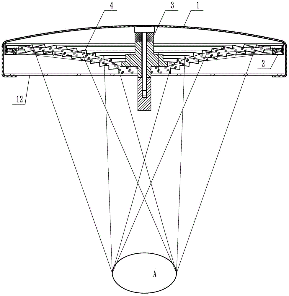 Refraction type shadowless operating lamp