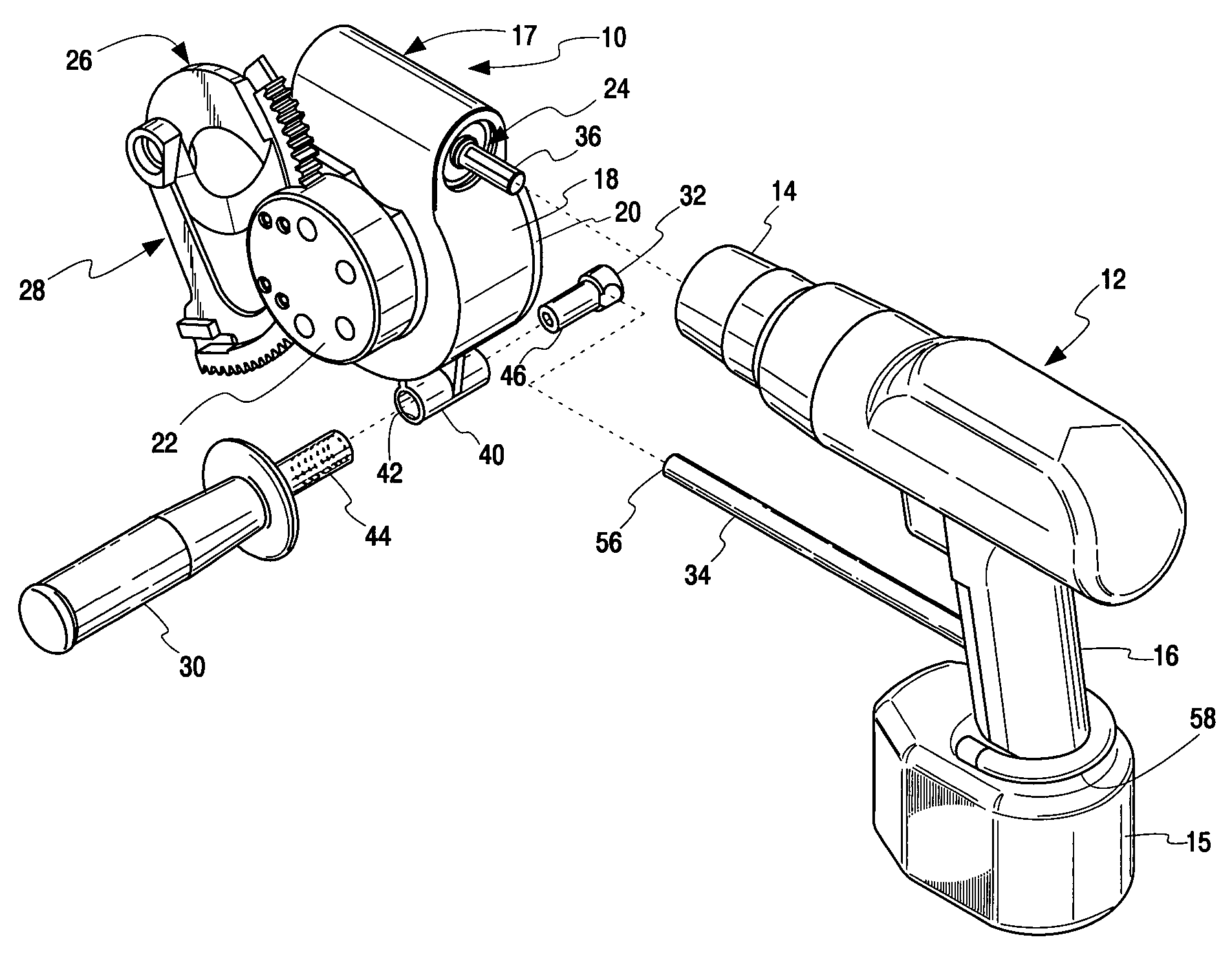 Drill powered cable cutter