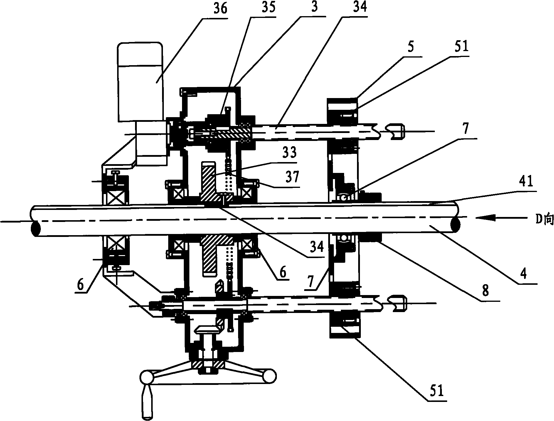 Movable random boring lathe