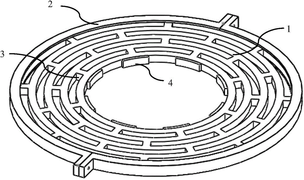 Piezoelectric driving multi-ring gyroscope with fixed outer edge and preparation method of piezoelectric driving multi-ring gyroscope