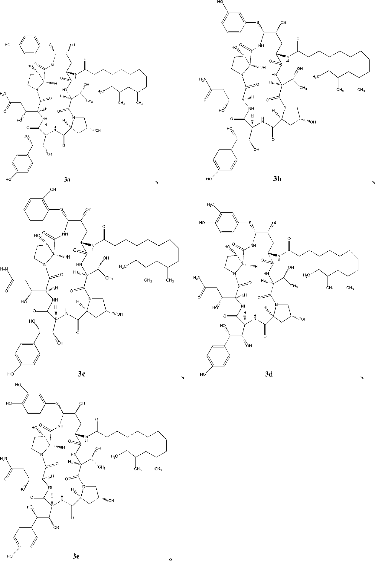 Caspofungin analogue, its preparation method and application