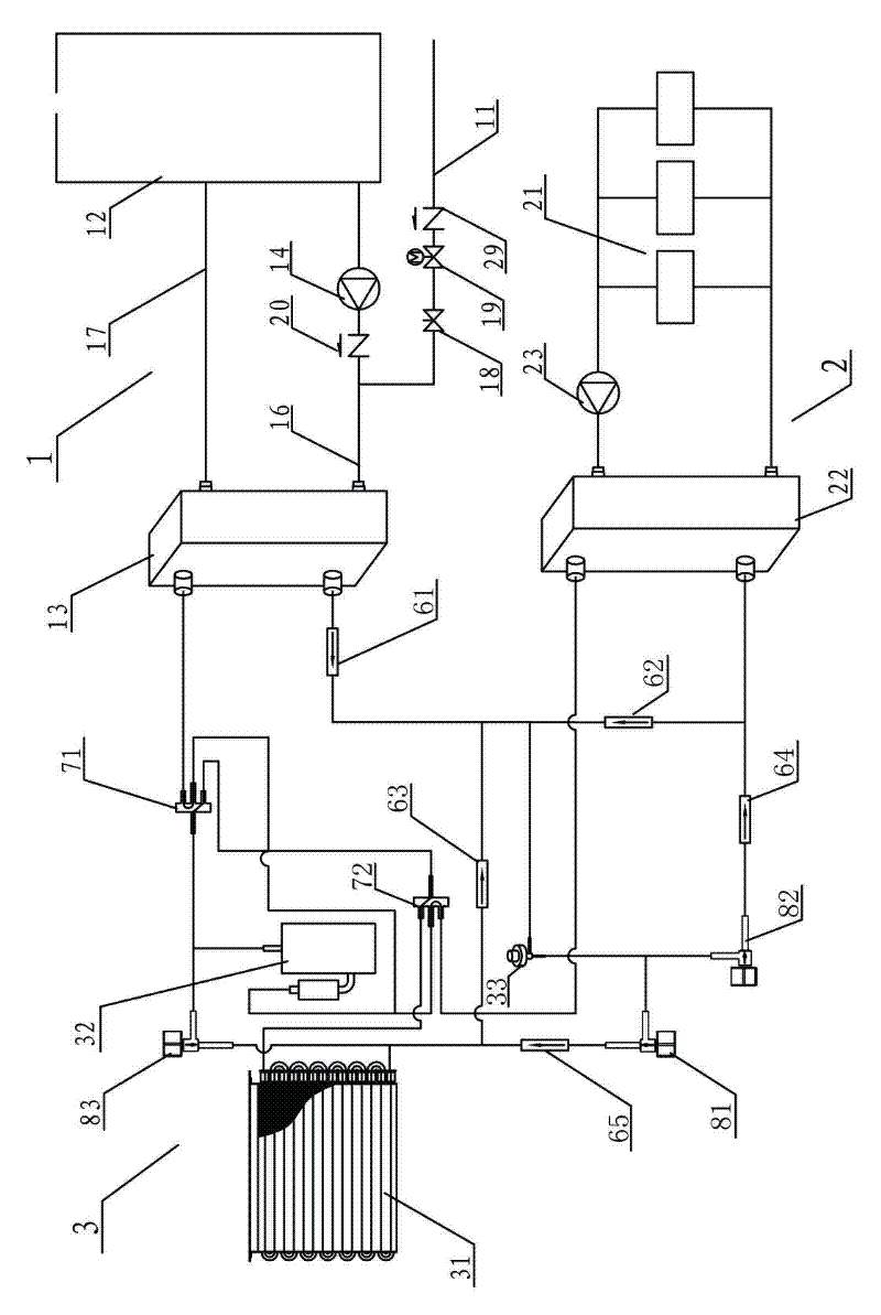 DC heat exchange full-effect hot water air conditioning system