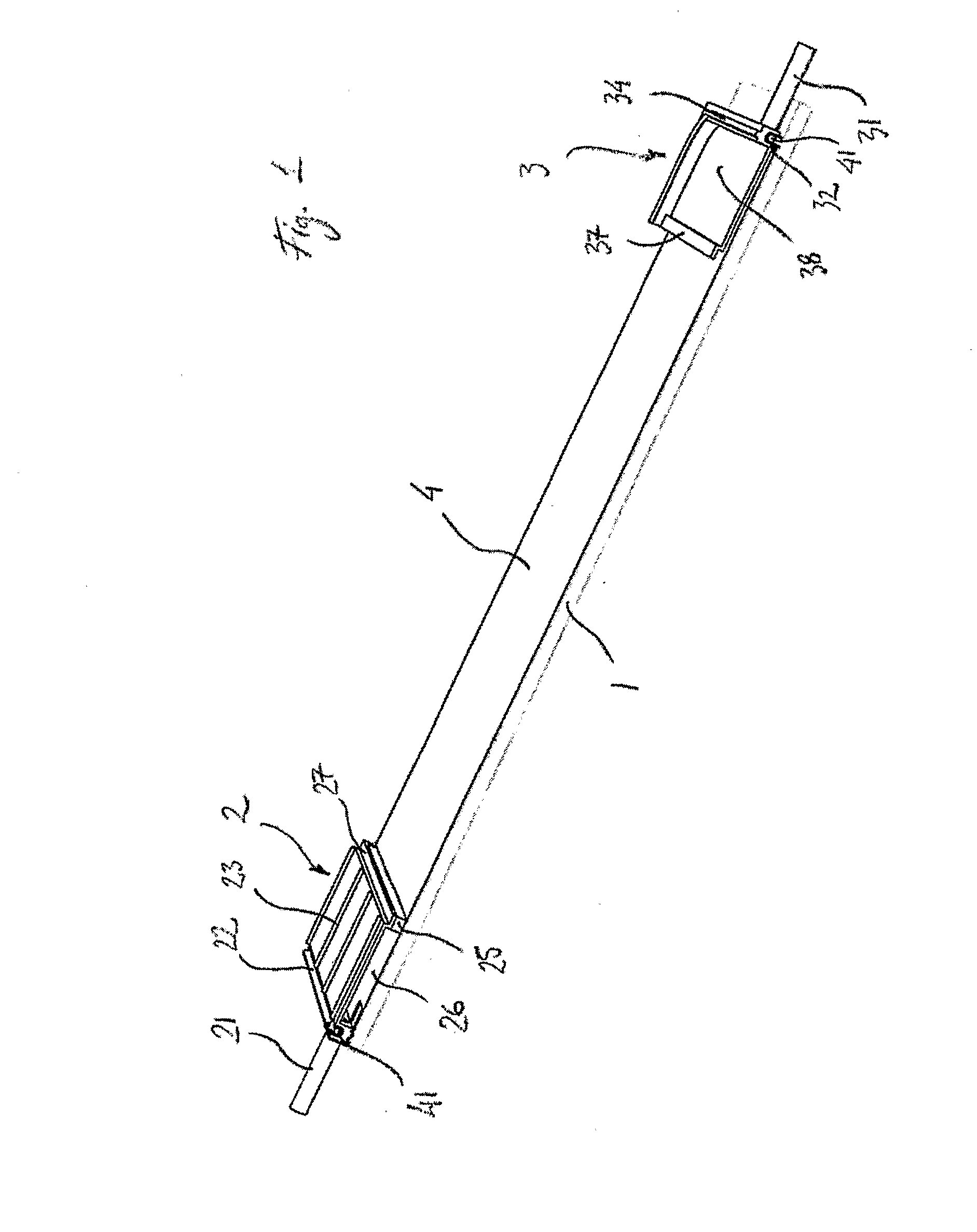 Tilted multi effect distillation module with means for heating and cooling