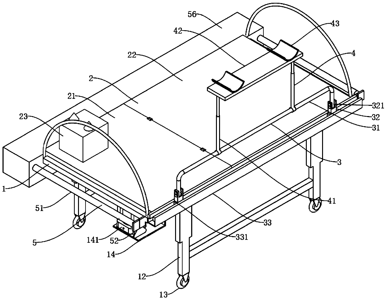 Ultrasonic diagnosis and treatment bed