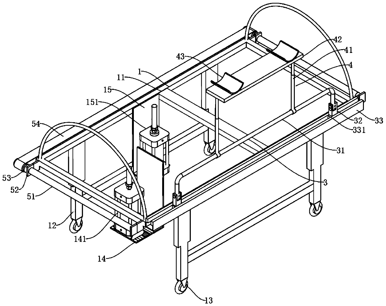 Ultrasonic diagnosis and treatment bed