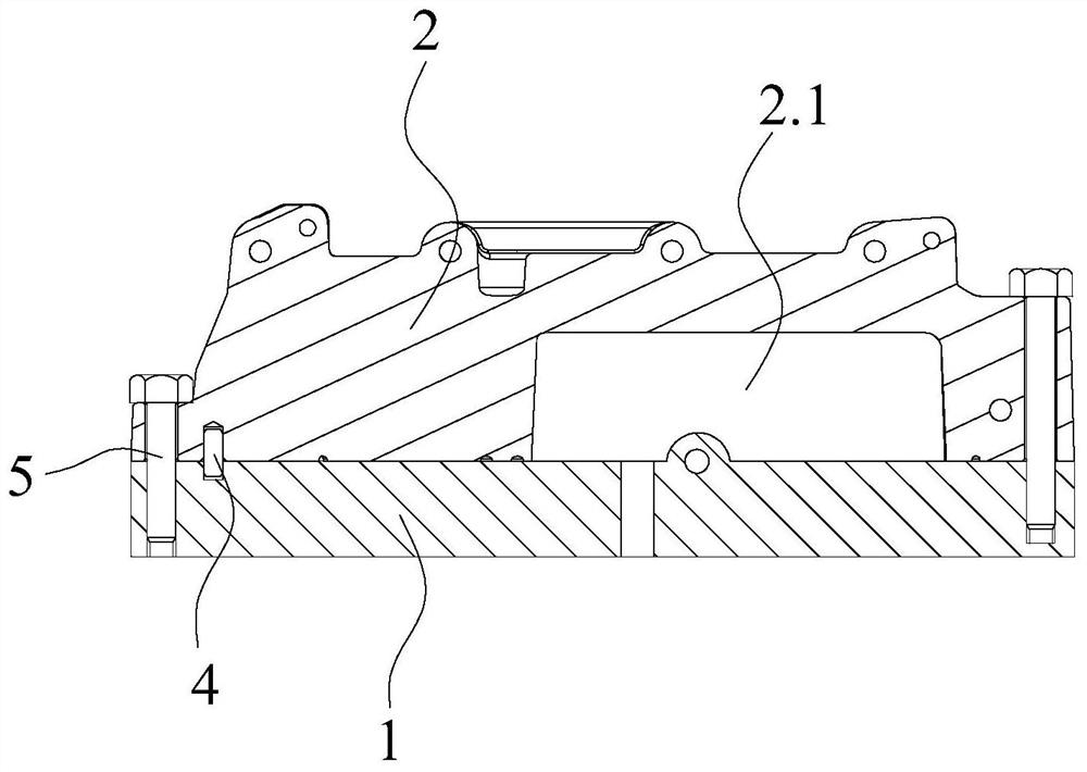 Gear chamber assembly and machining positioning device thereof