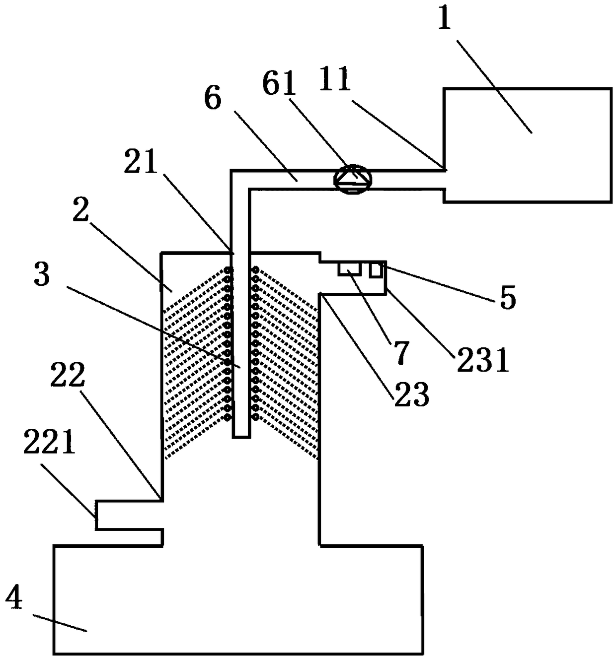 Cyclone washing device capable removing sulphur and dust