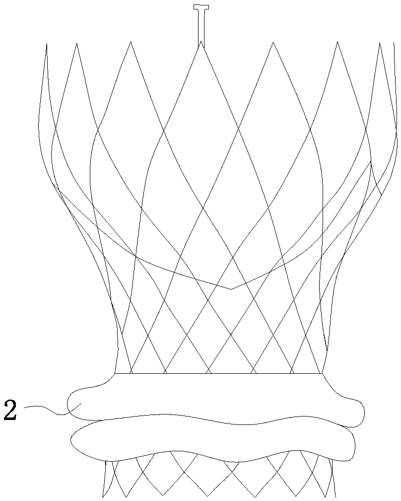 Vascular stent prosthesis for preventing peripheral leakage from creased skirt edge, processing method and skirt edge creasing method