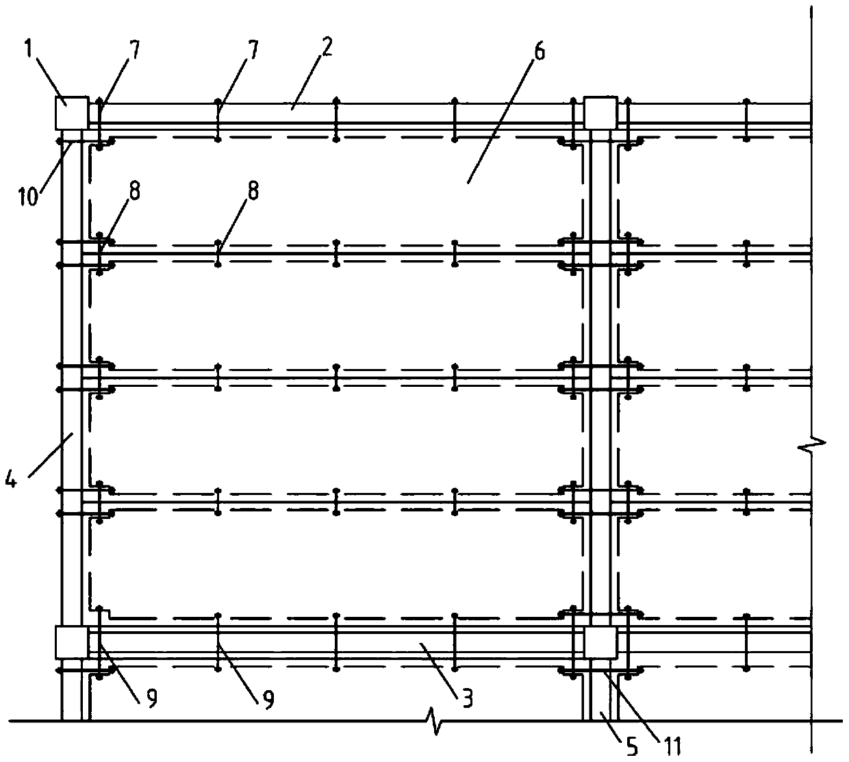 A whole-span prefabricated prestressed groove-shaped rib plate, floor structure and assembly method thereof