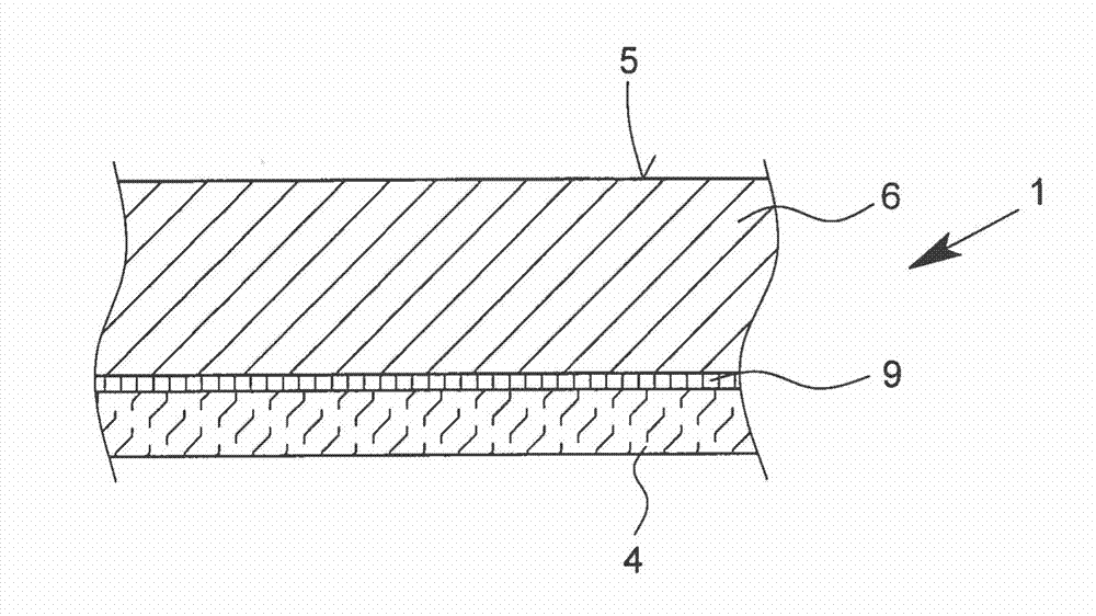 Cover layer with outside film layer of an elastic plastic