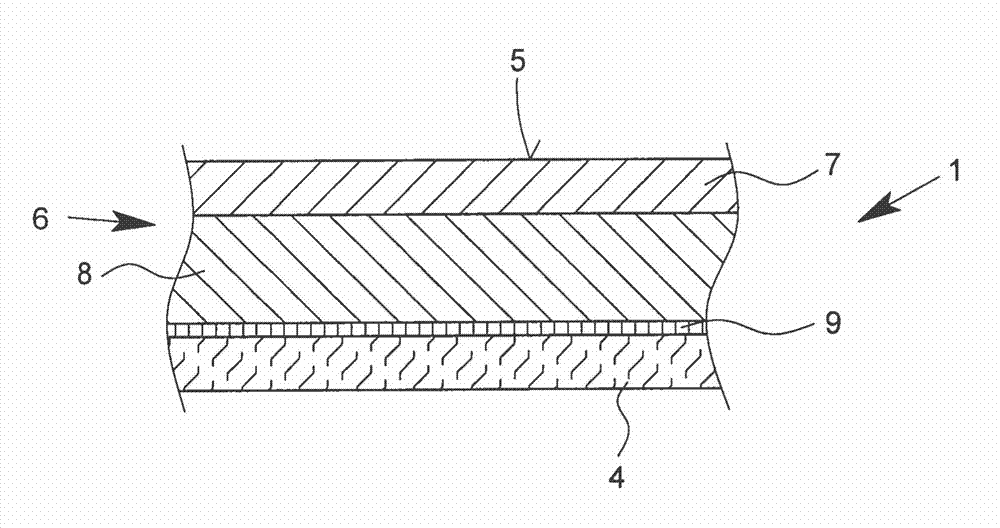 Cover layer with outside film layer of an elastic plastic