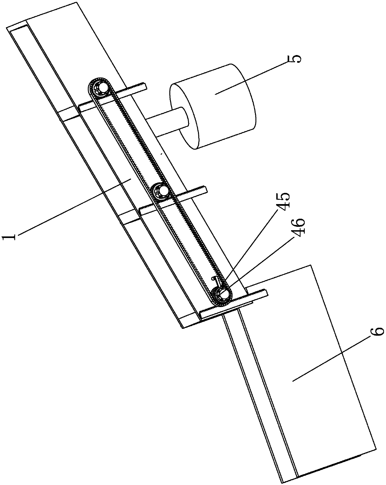 Belt type drying machine feeding frame with adjustable feeding amount