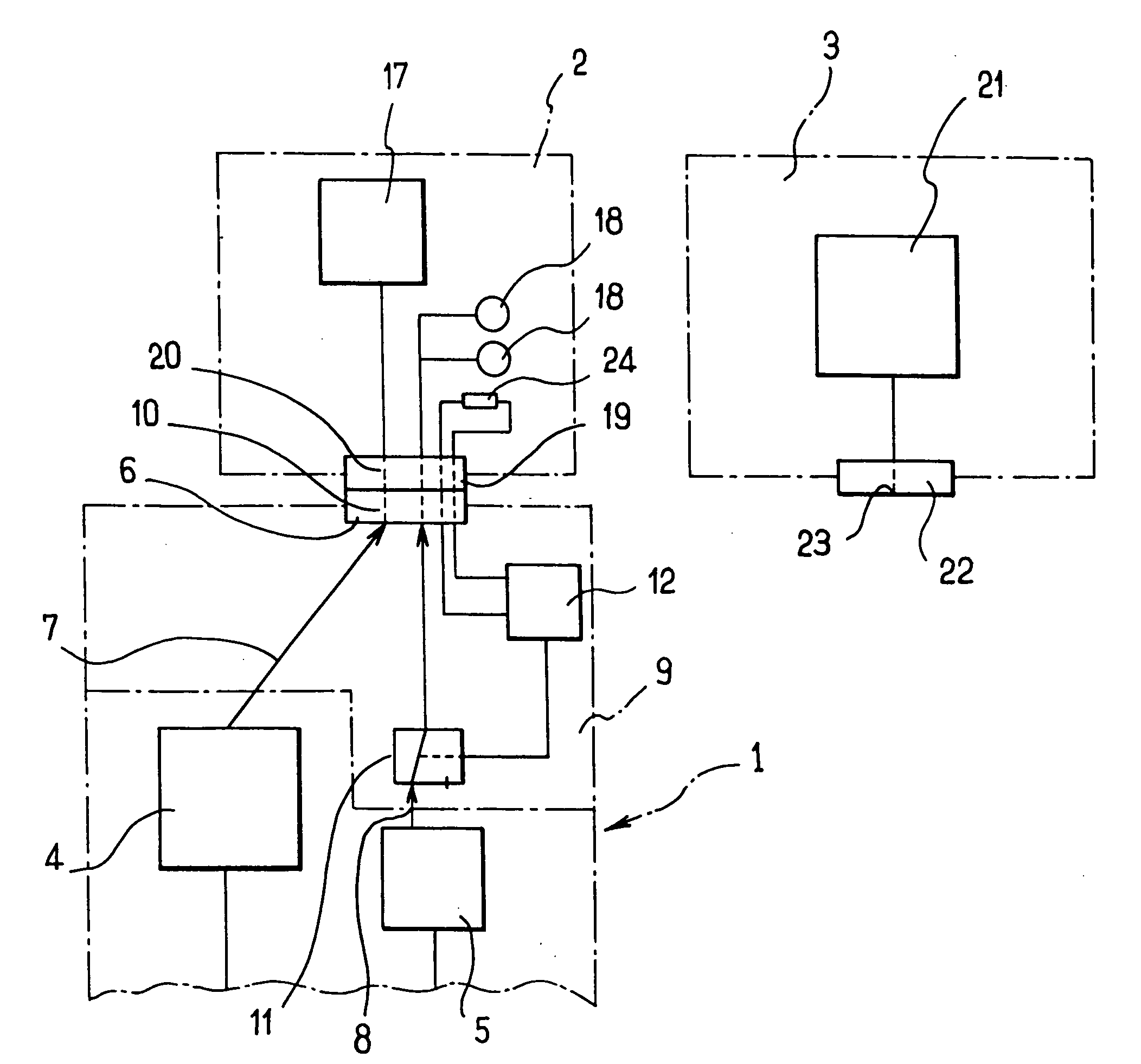 Device for connecting an electronic unit to screens of different types without distinction, and a corresponding screen