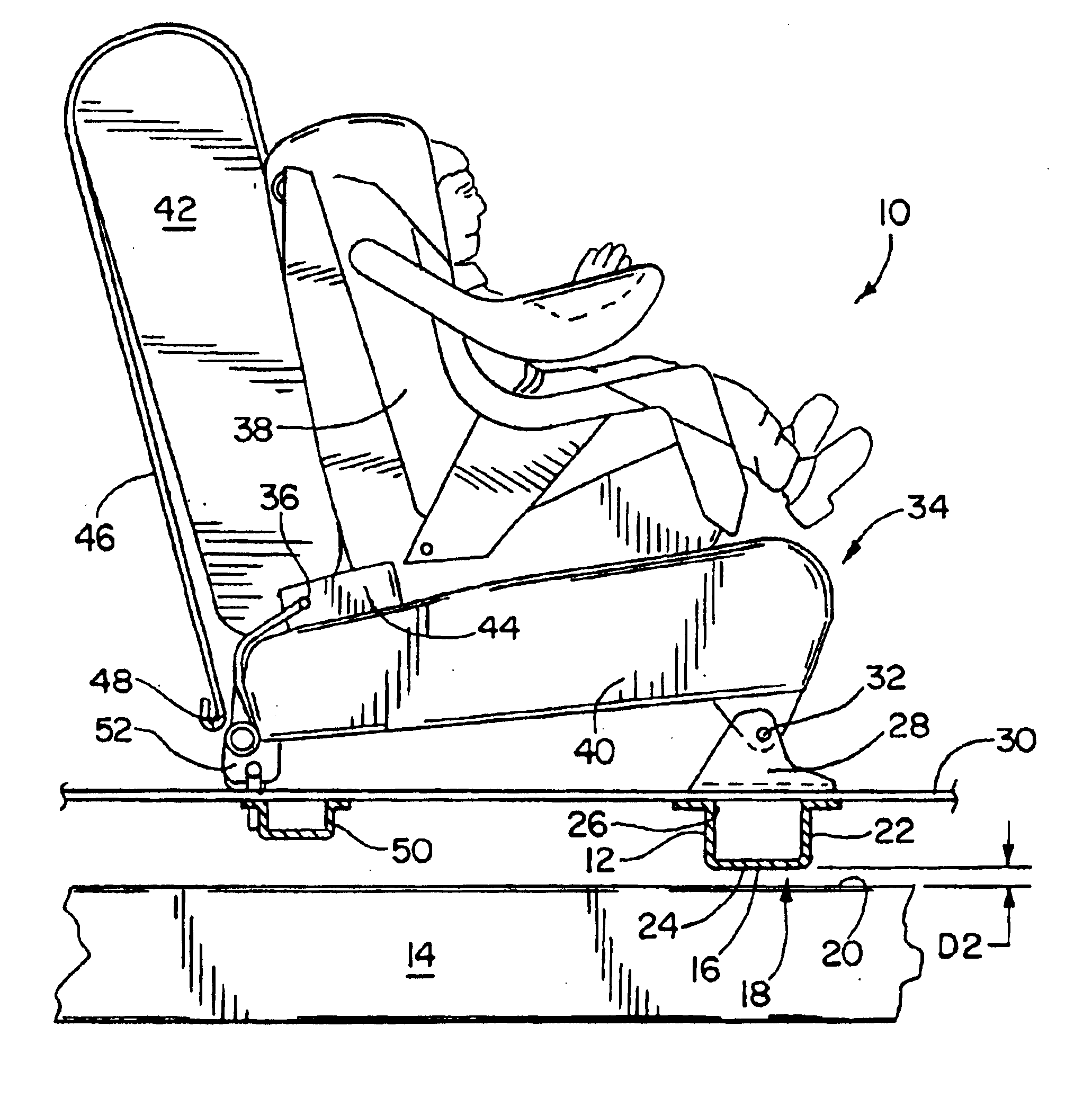 Reducing localized deflection in the body of a body-on-frame vehicle