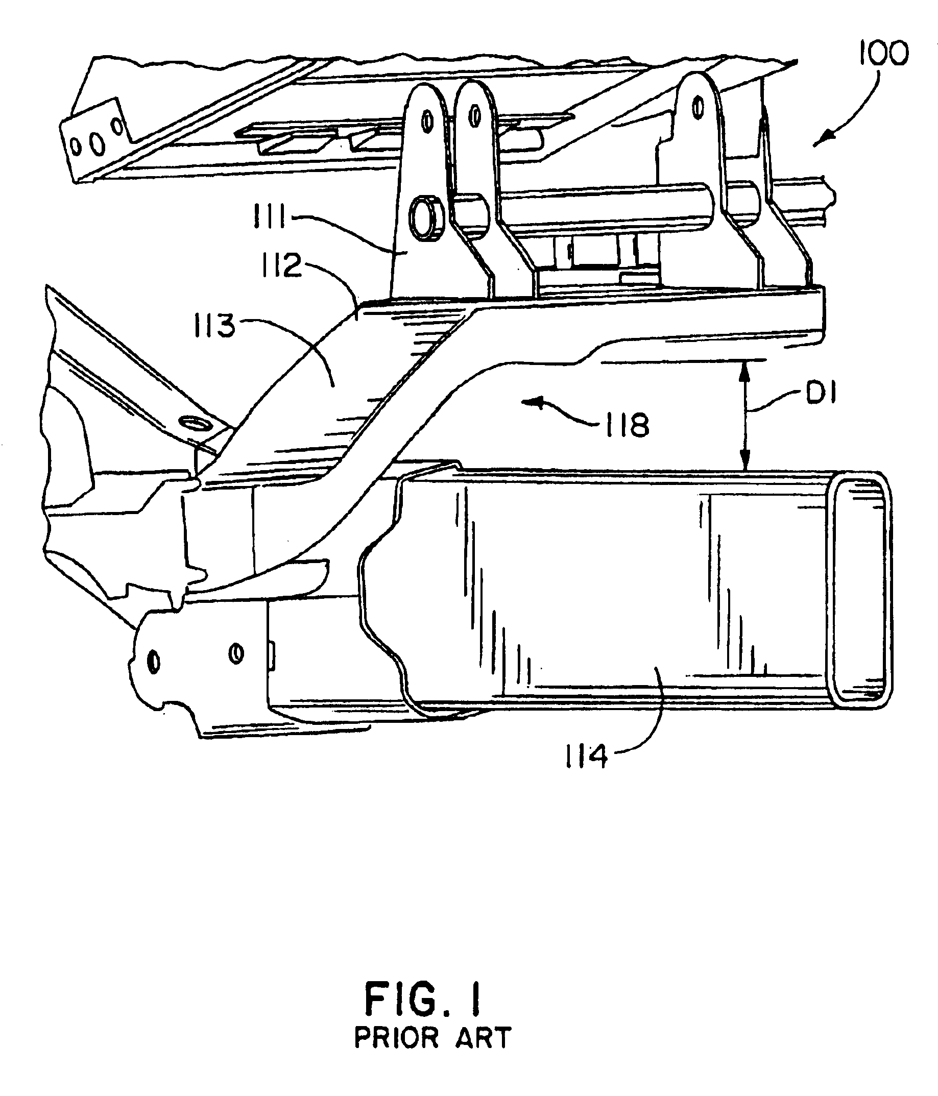 Reducing localized deflection in the body of a body-on-frame vehicle