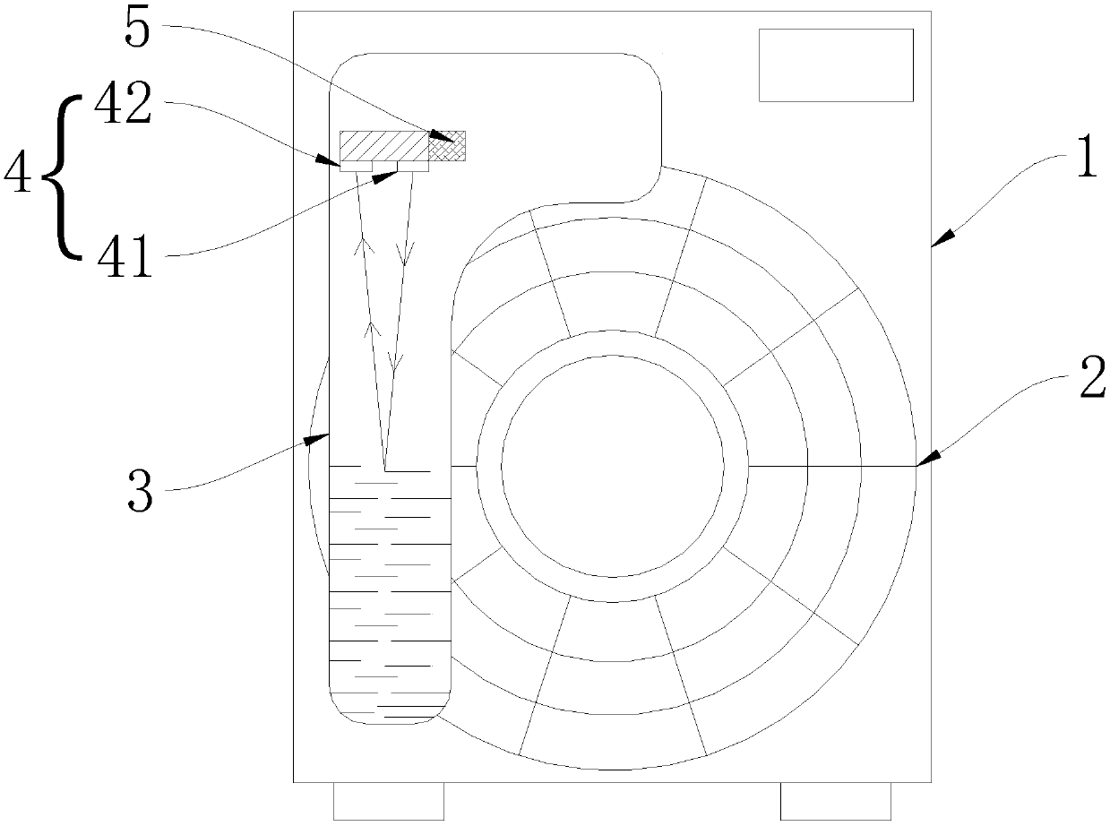 Water level detection control method for clothing washing equipment and clothing washing equipment