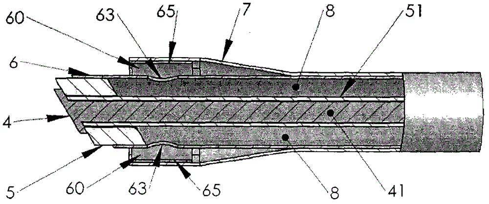 Water injection system of double-pole operation electrode and method