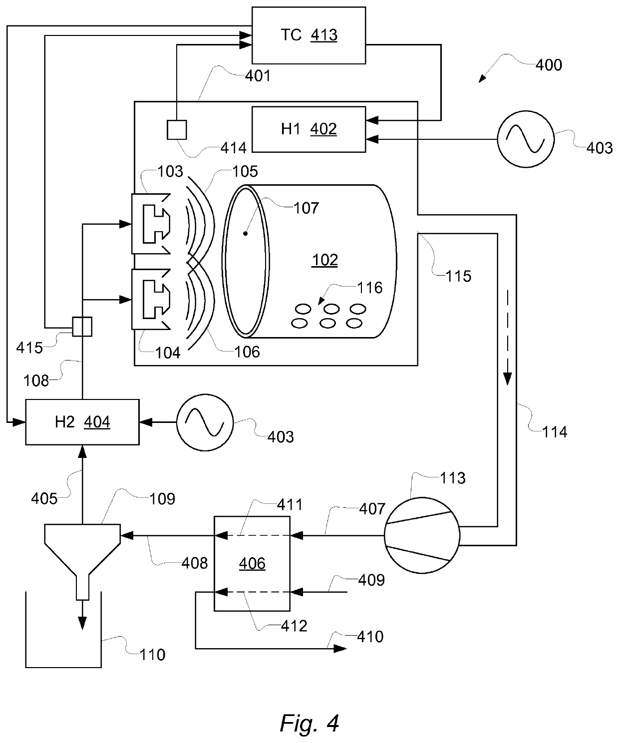 Dryer and method of drying