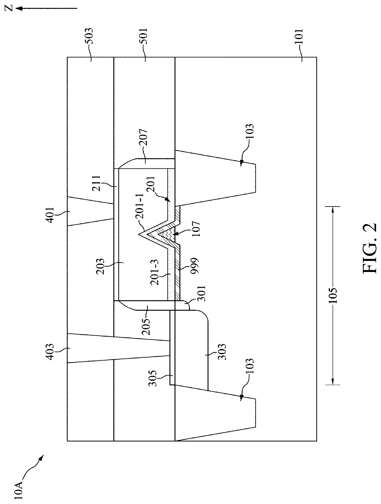 Semiconductor device with programmable anti-fuse feature and method for fabricating the same