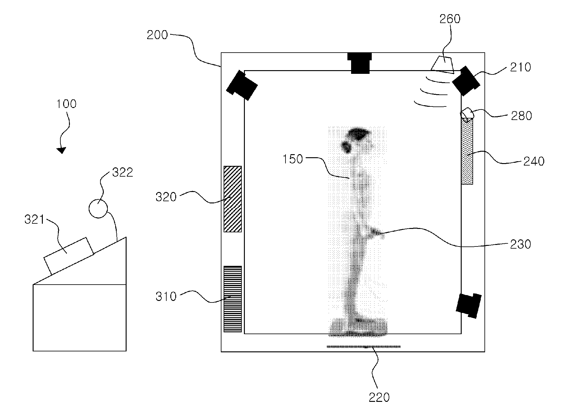 Human body measurement system and information provision method using the same