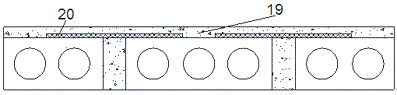 Fabricated prestressed concrete hollow slab and cast-in-place beam integrated construction method