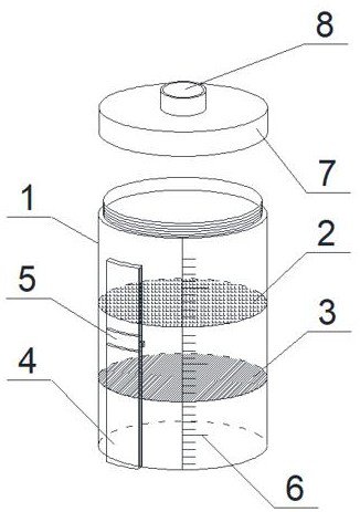 Portable sputum cup capable of rapidly distinguishing sputum properties