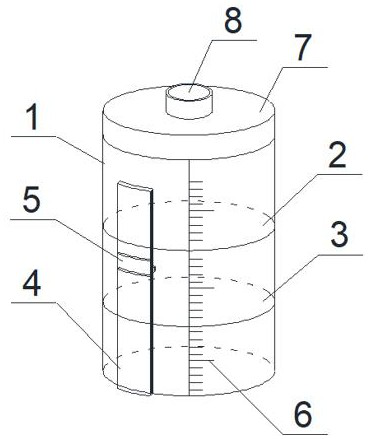 Portable sputum cup capable of rapidly distinguishing sputum properties