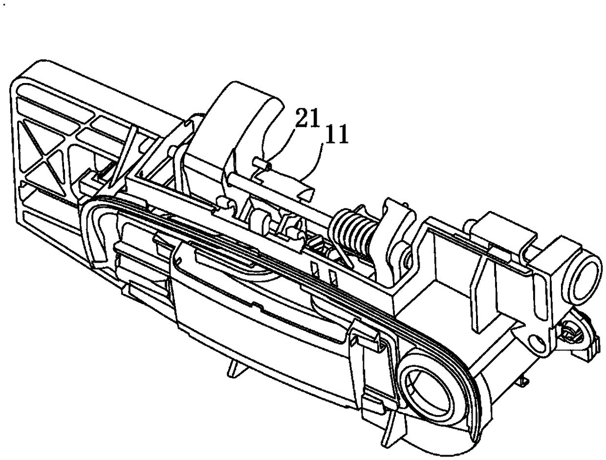 Inertial safety device for automobile door handle