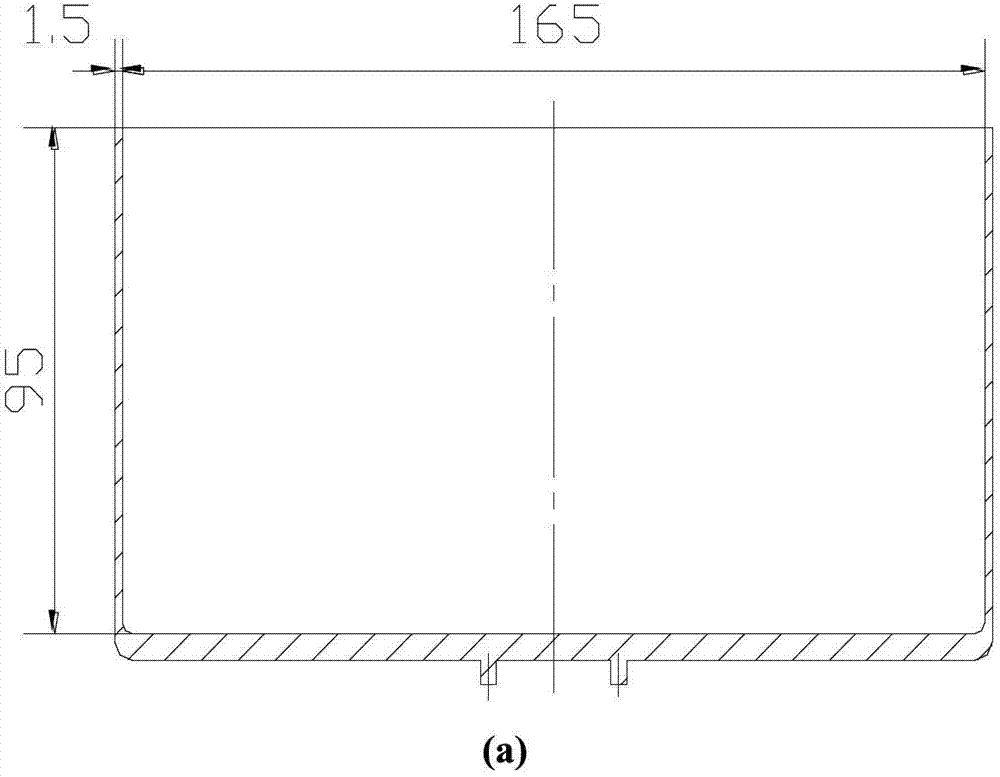 Extrusion molding mould and molding method of large-length-width-ratio aluminum alloy rectangular box-shaped piece