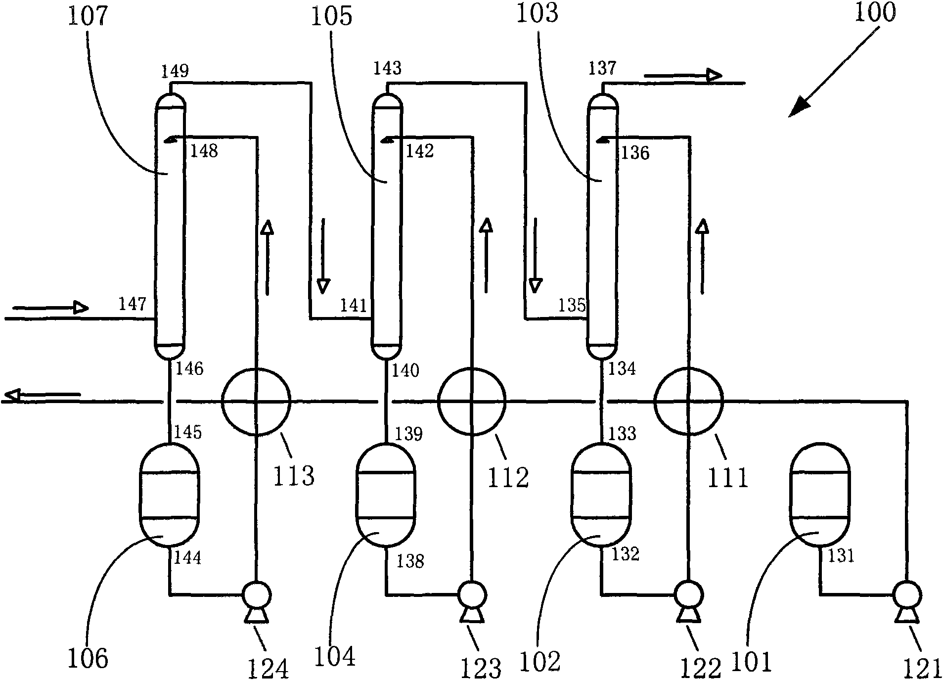 Multi-tower combined reactor