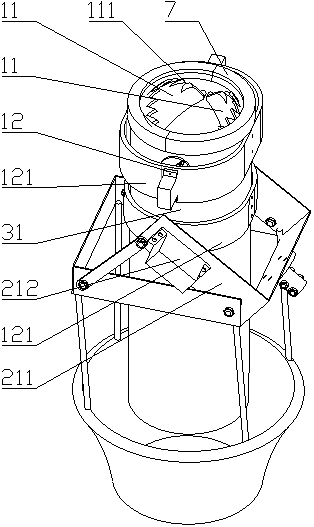 An electric fruit picking head