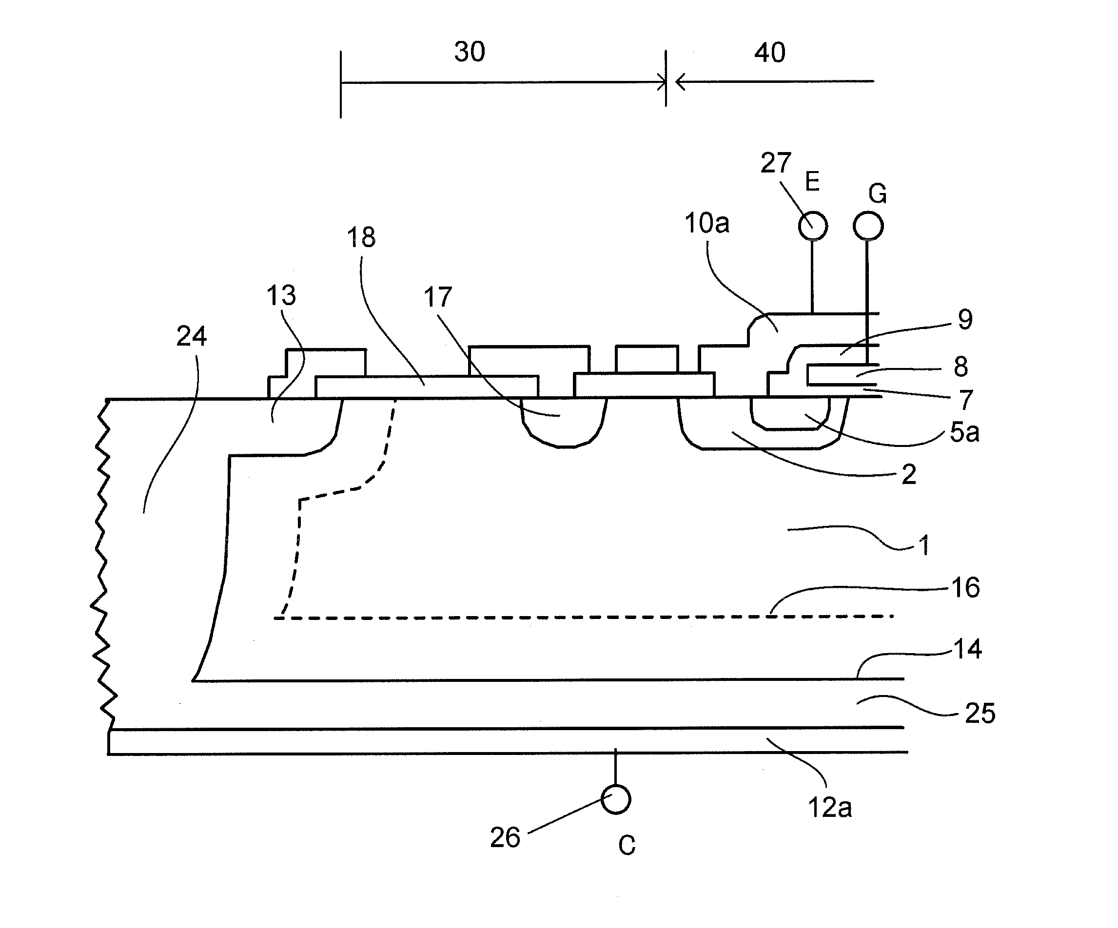 Wide-band-gap reverse-blocking MOS-type semiconductor device