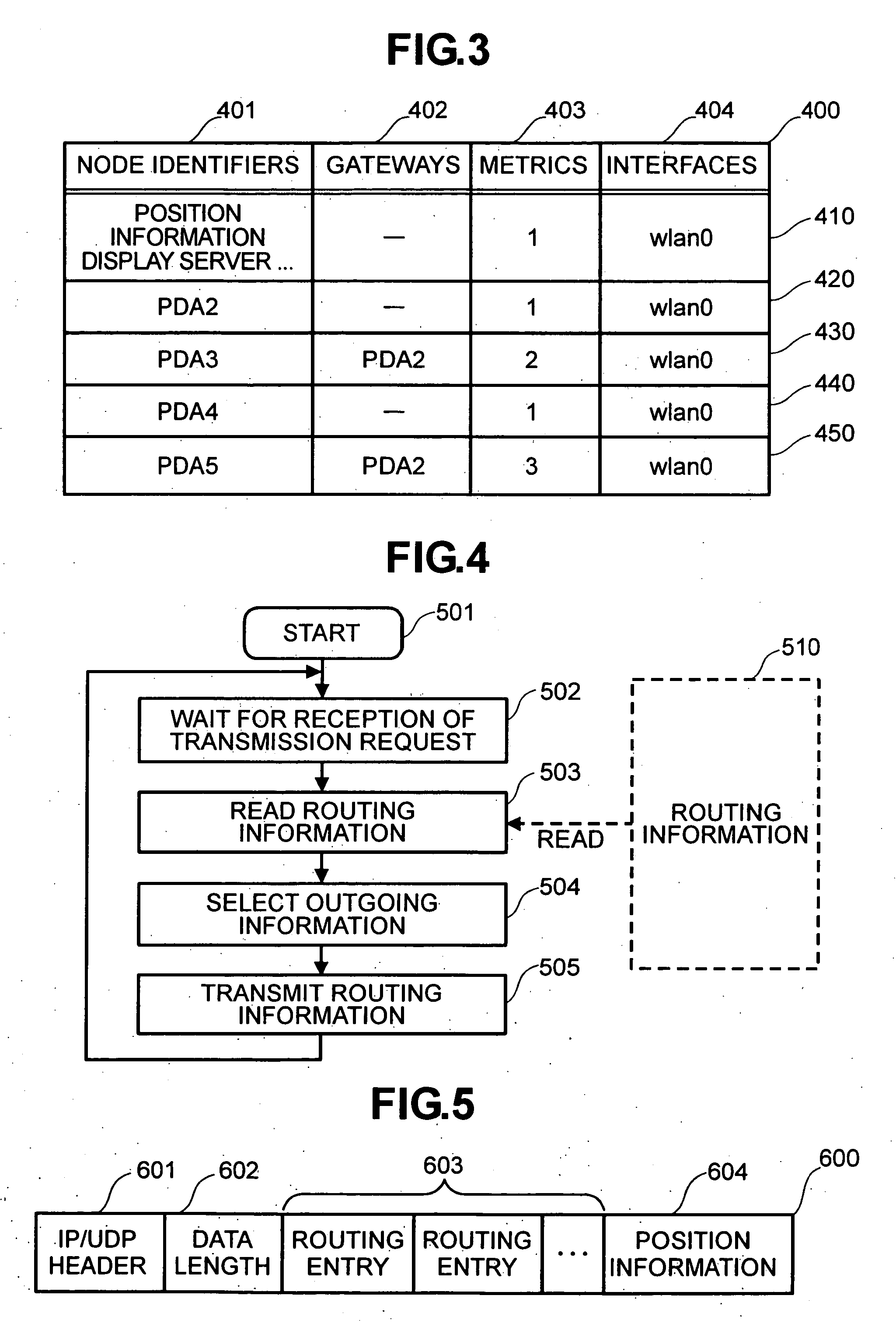 Method for managing position information about nodes connected to a network