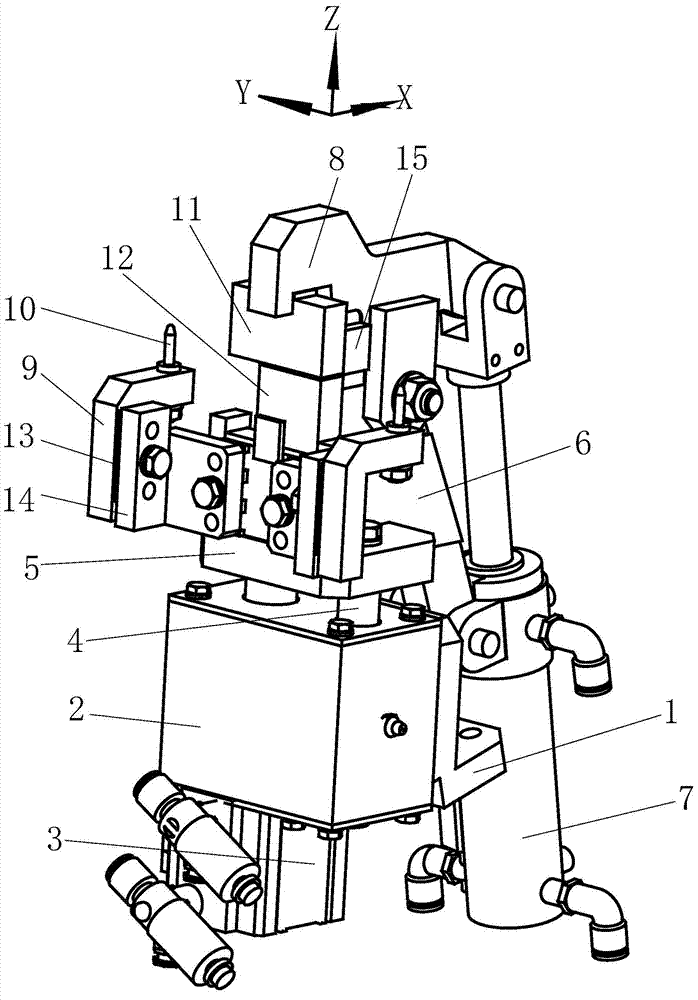 Welding jig for IP body lower middle installation support assembly