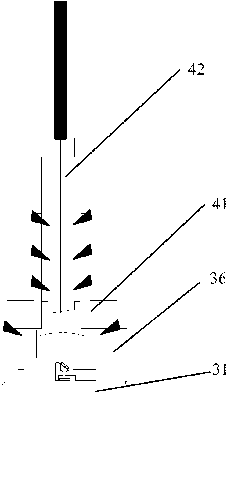 Single fiber bi-directional optical element and assembly method thereof