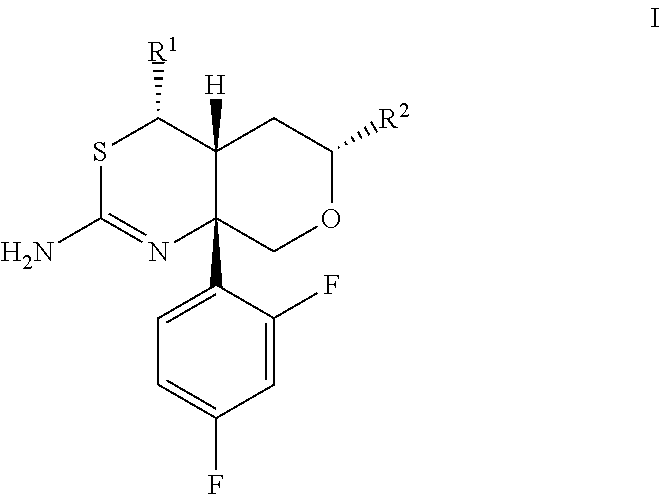 Heterocyclic Substituted Hexahydropyrano[3,4-d][1,3]Thiazin-2-Amine Compounds