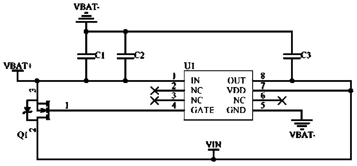 Anti-mutual-charging circuit and method for supplying power to multiple battery packs of four-rotor aircraft