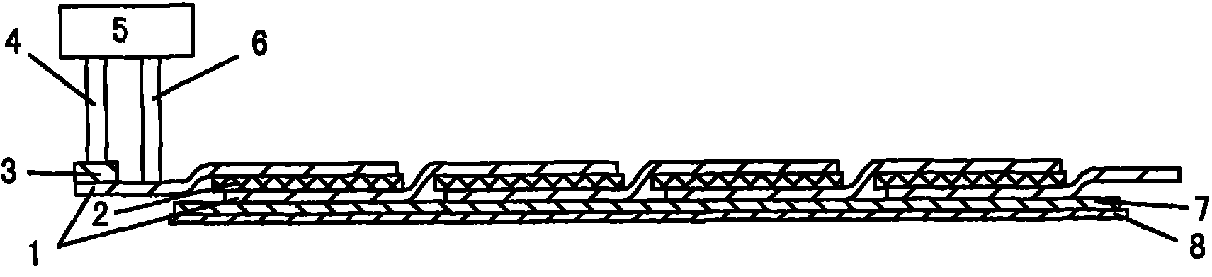 Method for welding crystalline silicon solar energy assembly bus bar and interconnector