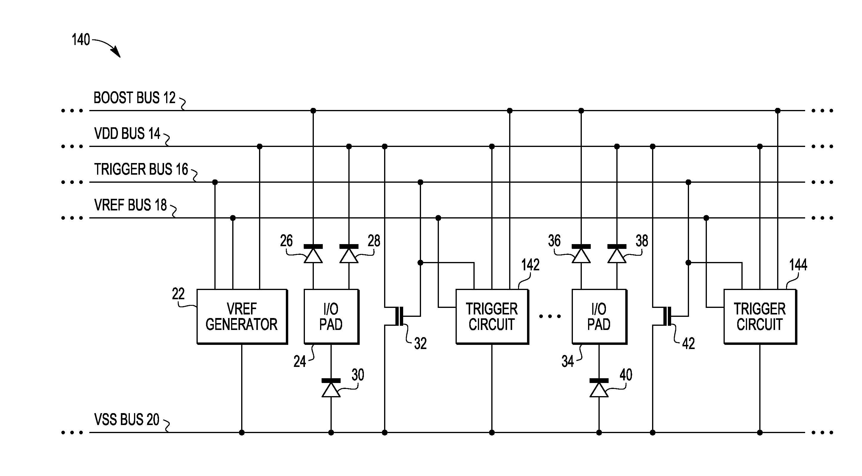 Overvoltage protection circuit for an integrated circuit